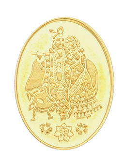 Sri Jagdamba Pearls - 5 Grams 24Kt (999) Radha Krishna Gold Coin