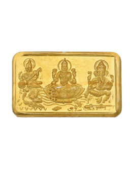 Sri Jagdamba Pearls - 2 Grams 24Kt (999) Ganesh Saraswathi Lakshmi Gold Coin