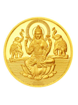 Sri Jagdamba Pearls - 2 Gram 22Kt (916) Hall Marked Lakshmi Gold Coin