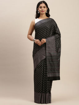 Soch - Embroidered Fashion Silk Blend Saree with Unstitched Blouse