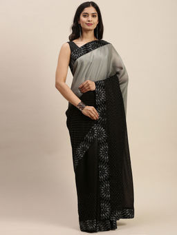 Soch - Embellished Fashion Pure Georgette Saree with Unstitched Blouse
