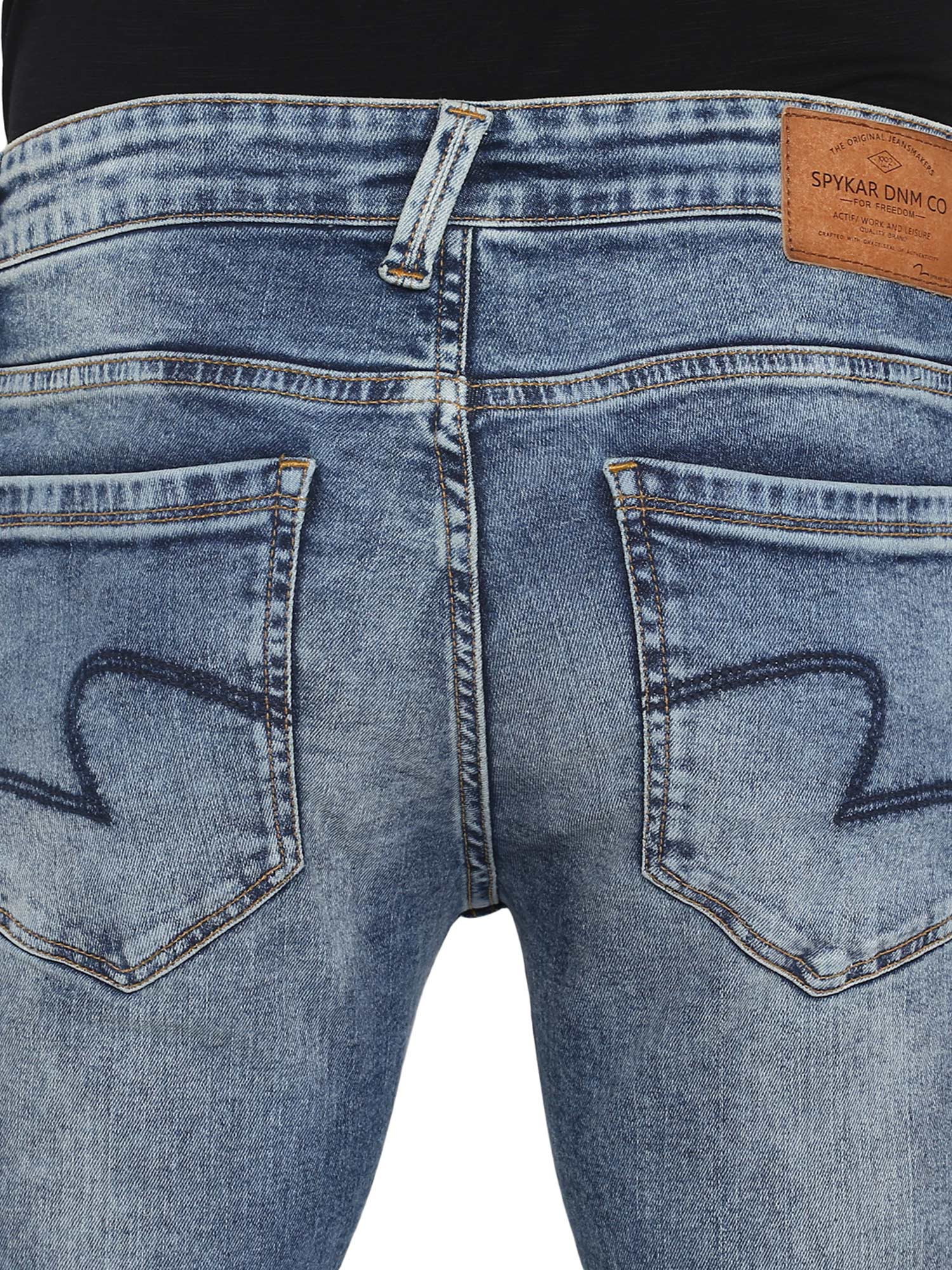 Buy Spykar Blue Slim Fit Solid Jeans 