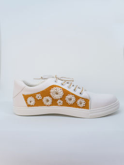 The Saree Sneakers - Mustard Haldi Genda Sneaker