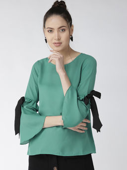 Style Quotient - Women Green Solid Top