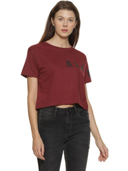 PINACOLADA - Maroon Casual Stylish Crop Tops