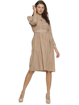 PINACOLADA - Brown Casual Stylish Drawstring Dress