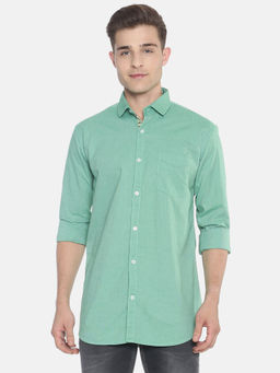 Campus Sutra - Men Solid Casual Green Shirt