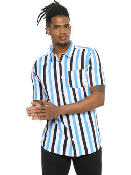 Campus Sutra - Men Multi colour Striped Casual Shirt