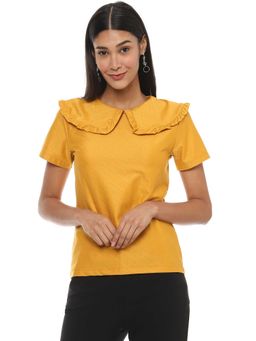 PINACOLADA - Women Mustard Color Solid Top