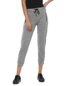 PINACOLADA - Women Grey Color Stripes Joggers