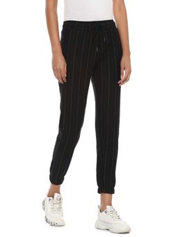 PINACOLADA - Women Black Color Stripes Joggers
