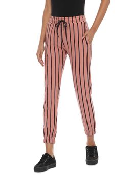 PINACOLADA - Women Pink Color Stripes Joggers