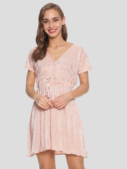 PINACOLADA - Women Fit and Flare Pink Dress