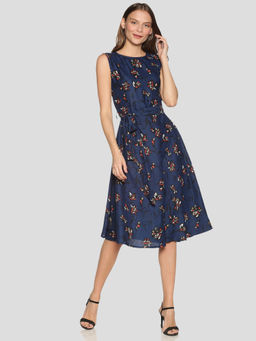 PINACOLADA - Women A-line Knee-Length Blue Dress