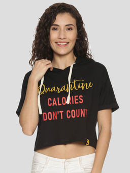 PINACOLADA - Women Casual Full Sleeve Printed Black Top