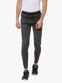 Campus Sutra - Men Self Design Grey Track Pants