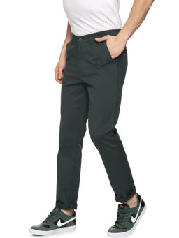 Campus Sutra - Men Regular Fit Green Trousers