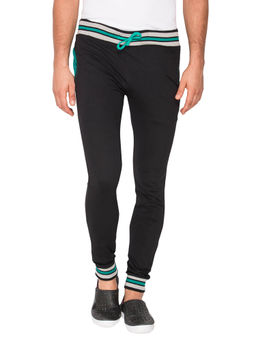 Campus Sutra - Black Solid Trackpant