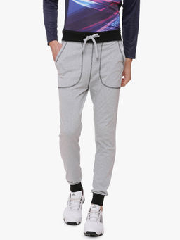 Campus Sutra - Men Solid Grey Track Pants