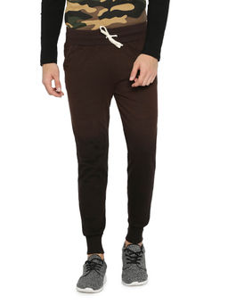 Campus Sutra - Men Solid Brown Track Pants