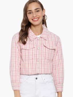 Campus Sutra - Pink Patterned Blazer