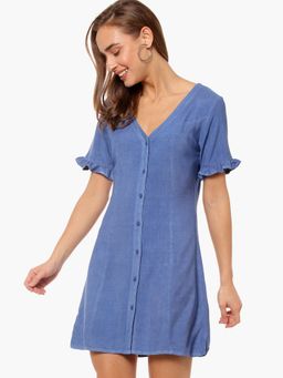 PINACOLADA - Women A-line Blue Mini Dress