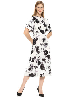 PINACOLADA - Women Stylish White Floral Design Casual Dress