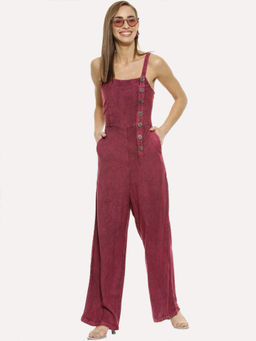 PINACOLADA - Women Maroon Color Solid Jumpsuit
