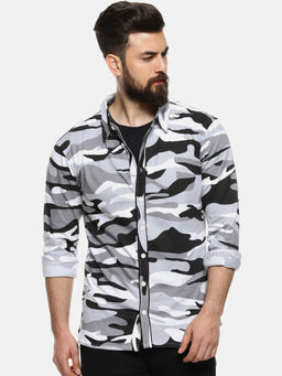 Campus Sutra - Men Camouflage Full Sleeve Casual Shirt