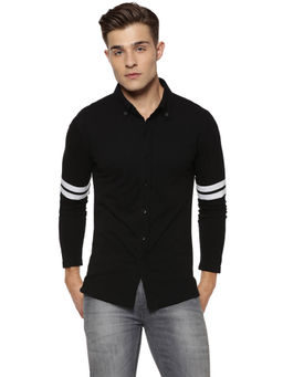 Campus Sutra - Men Solid Casual Black Shirt