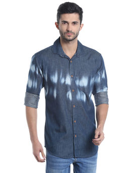 Campus Sutra - Men Solid Casual Blue Shirt