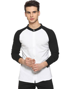 Campus Sutra - Men Solid Casual White Shirt