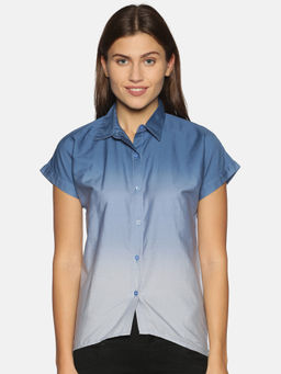 PINACOLADA - Women Solid Casual Blue Shirt