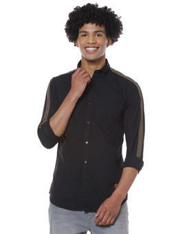 Campus Sutra - Men Striped Casual Black Shirt