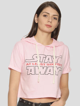 PINACOLADA - Women Casual Half Sleeve Printed Pink Top