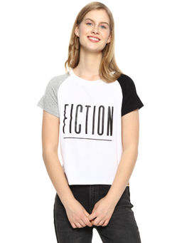 PINACOLADA - Women Stylish White Printed Half Sleeve Casual Tops