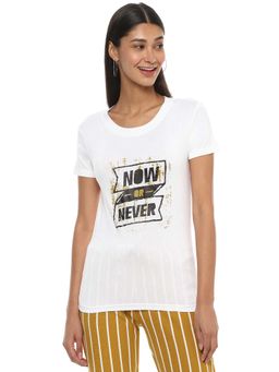 PINACOLADA - Women White Color Printed Top