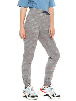 PINACOLADA - Women Stylish Grey Striped Track pant