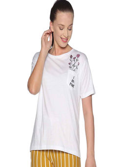 PINACOLADA - Women White Color Printed Top