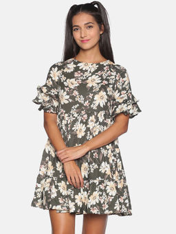 PINACOLADA - Women Green Color Floral Dress