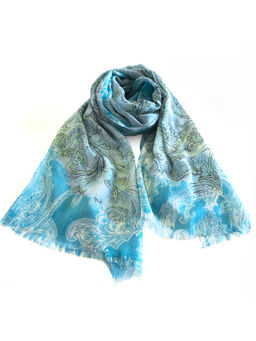 Pashma - The Blues Paisely Scarf