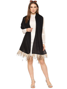 Pashma - Black Solid Scarf