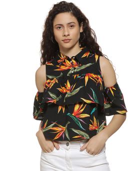 PINACOLADA - Multi-Color Floral Round Neck Casual Top
