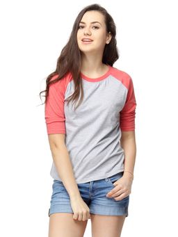 PINACOLADA - Women Casual ColourblockedGrey Top