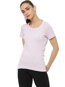 PINACOLADA - Women Solid Round Neck Purple T-Shirt
