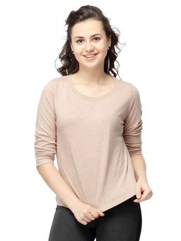 PINACOLADA - Women Casual Regular Sleeve Solid Brown Top