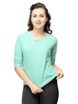 PINACOLADA - Women Casual Regular Sleeve Solid Green Top