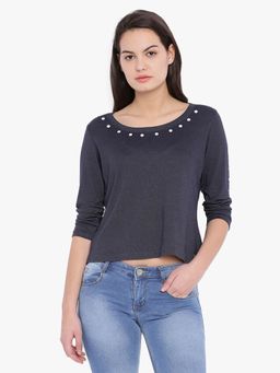 PINACOLADA - Women Casual 3/4 Sleeve Solid Multicolor Top