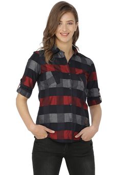 PINACOLADA - Women Checkered Casual Multicolor Shirt