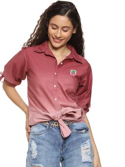 PINACOLADA - Women Dyed/Ombre Casual Maroon Shirt